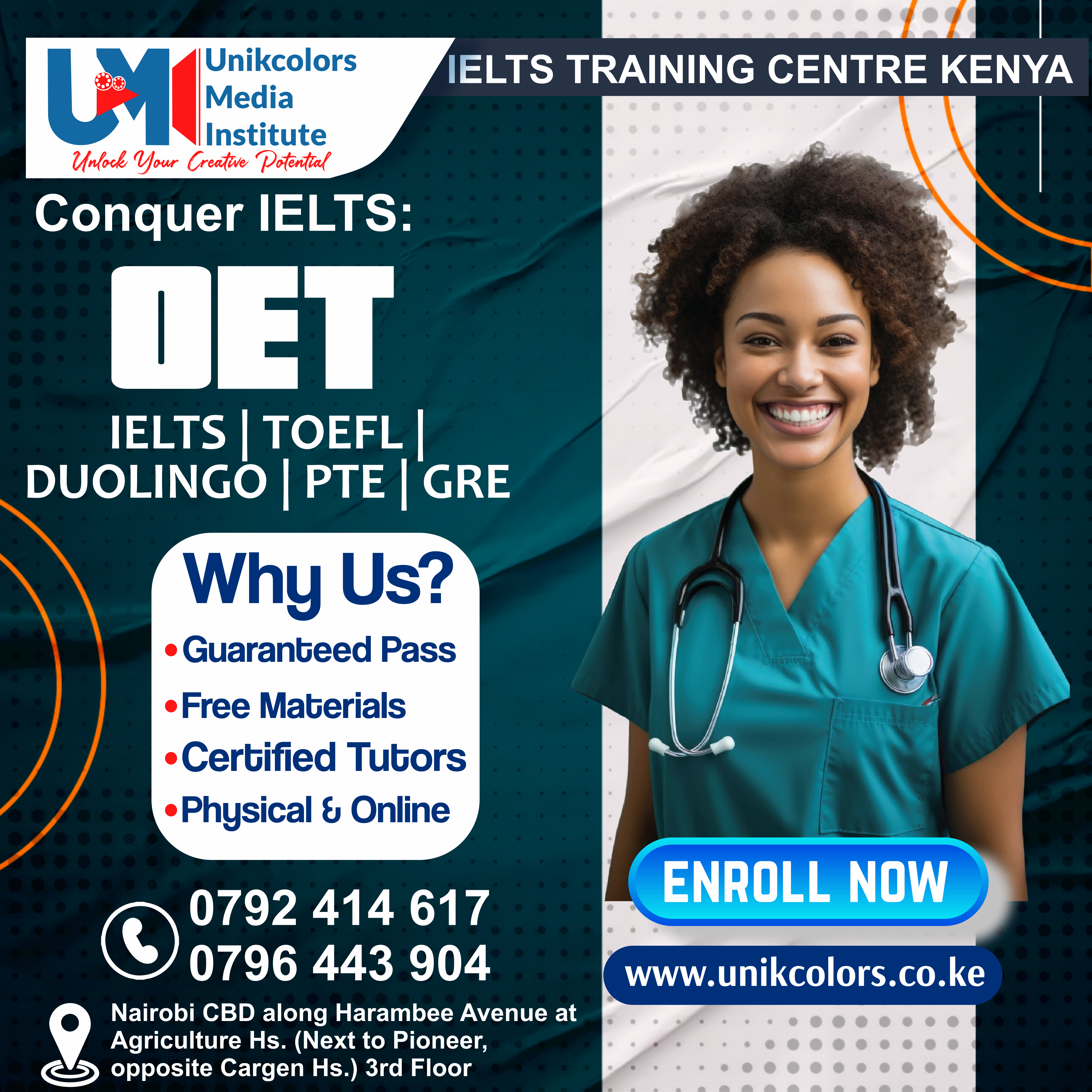 IELTS TRAINING CENTRE KENYA - IELTS PREPARATION | OET | TOEFL | PTE | GRE | DUOLINGO